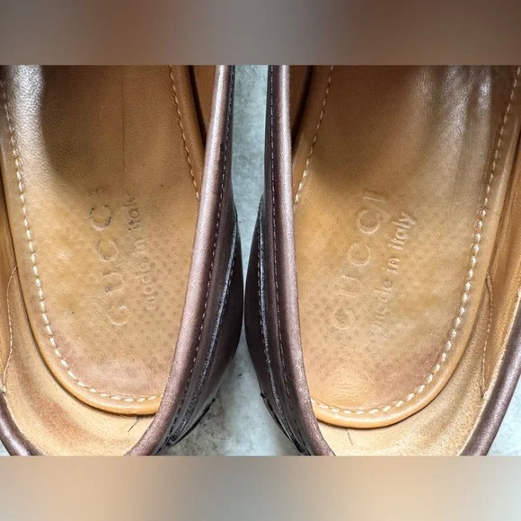 GUCCI JORDAAN Horsebit Leather Loafer Brown 7 / 7.5 US $1050 1953 Brixton - Picture 10 of 11